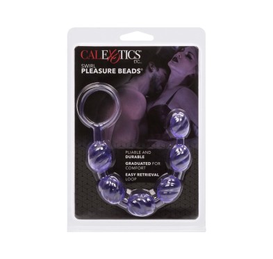 Plug/kulki-SWIRL PLEASURE BEADS PURPLE